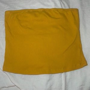 Medium yellow tub top/ crop top
